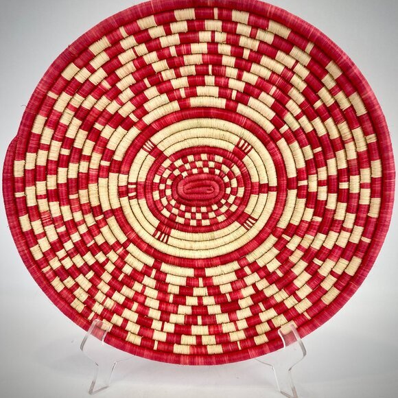 handmade Other - Hand Woven Kenyan Basket Coil Wicker Basket/Plates for Wall Decor